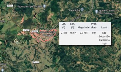 Observatório confirma tremor de terra na região de Espírito Santo do Pinhal