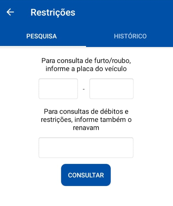 Verifique débitos e impedimentos 