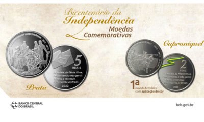 Banco Central lança moeda colorida para celebrar bicentenário da Independência