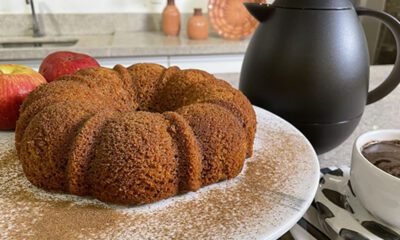 Bolo Integral de Maçã Zero Lactose uma sugestão prática para o Chá da Tarde