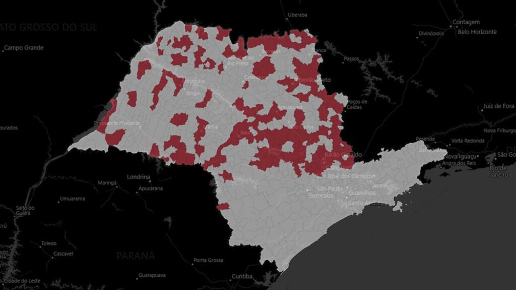 Defesa Civil Estadual alerta para risco de incêndio em vegetação em Pinhal e região