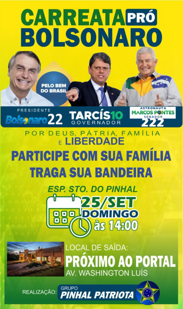 carreata pro Bolsonaro Espirito Santo do Pinhal