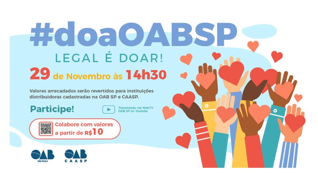 Campanha da OAB SP sensibilizará a advocacia para a cultura da doação