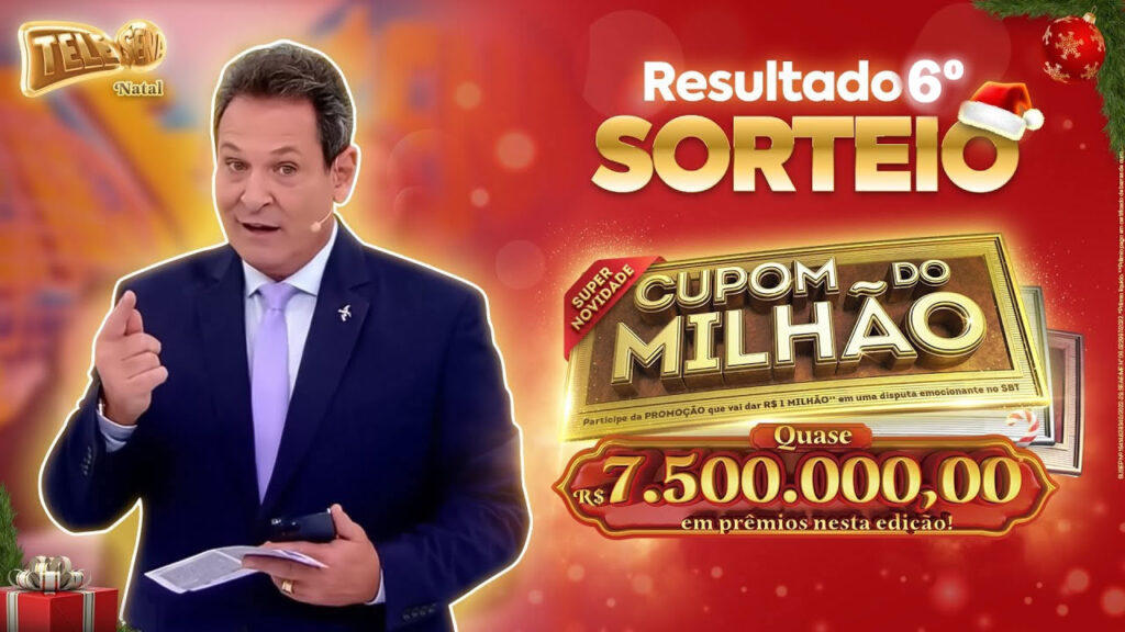 Confira o 6o Sorteio da Tele Sena de Natal