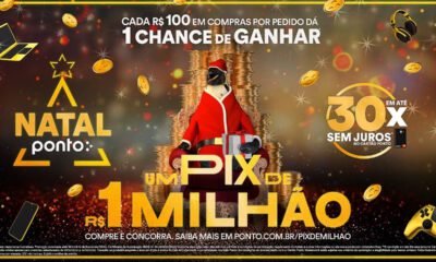No Natal do Ponto o cliente concorre a um Pix de R$ 1 milhão e conta com condições especiais de pagamento