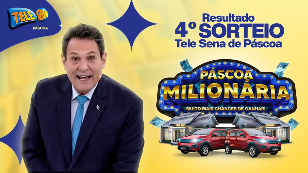 Resultado Quarto Sorteio da Tele Sena de Páscoa 2023