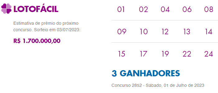 Resultado Lotofácil 2049: veja os números sorteados nesta segunda (5)