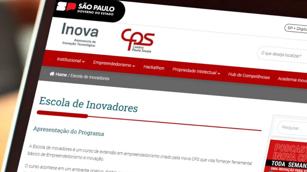 Centro Paula Souza abre inscrições para curso de empreendedorismo Escola de Inovadores