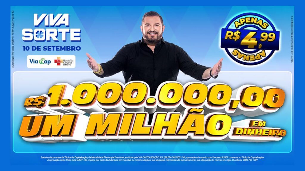 Veja como participar do sorteio de R$ 1 milhão de reais