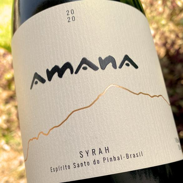 RÓTULO DO VINHO DA VINÍCOLA AMANA