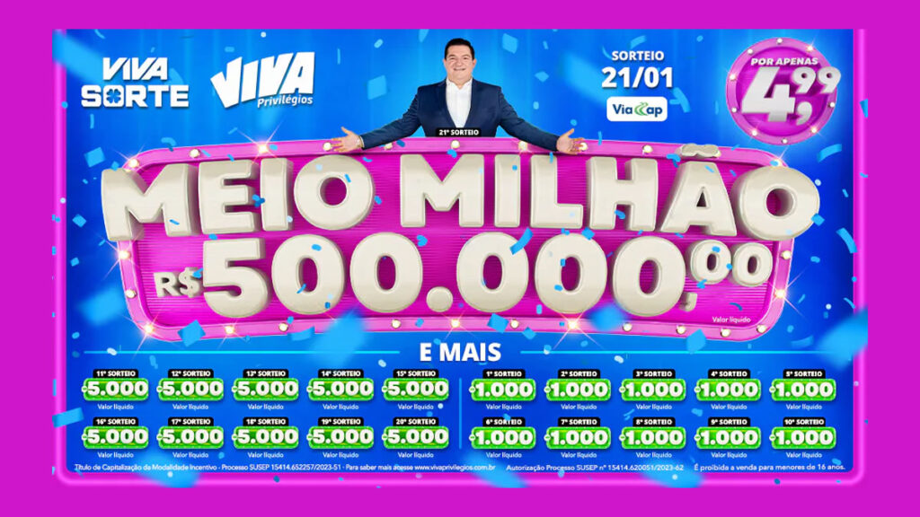 viva sorte meio milhao