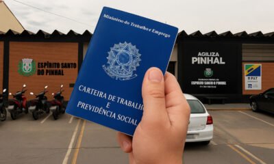 vagas disponíveis no PAT de Espírito Santo do Pinhal