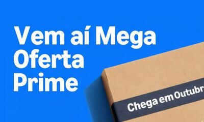 Imagem ilustrativa da "Mega Oferta Prime" com o logo da Amazon Prime e a data do evento (7 a 10 de outubro)